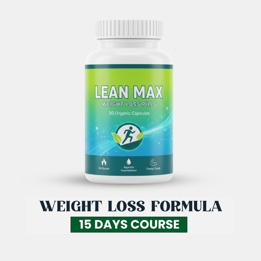 Lean Max Weight Loss Capsules (for Male & Female both) - 100% ORGANIC - Weight Loss Pills | Fat Burner (30 Capsules)